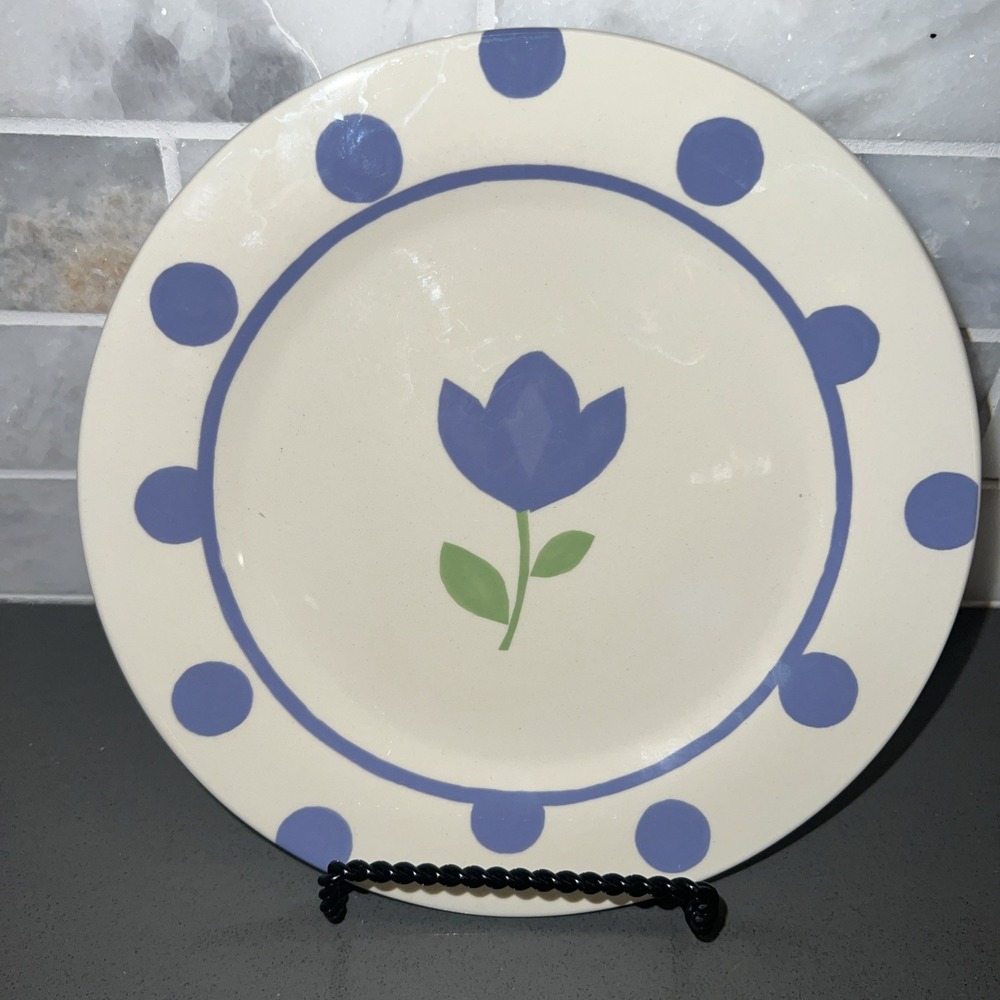 Set Of Three 8" HOLIDAY HOME Snack Pottery Plates